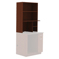 Modular Cabinet, Melamine, 3 Shelves, 48" H x 36" W x 18" D, Mahogany OP758 | Caster Town