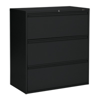 Lateral Filing Cabinet, Steel, 3 Drawers, 36" W x 19-1/4" D x 39-3/50" H, Black OP905 | Caster Town