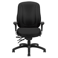 Overtime High Back Chair, Fabric, Black, 300 lbs. Capacity OP925 | Caster Town