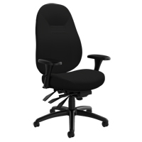 Medium Back Comfort Chair, Polyester, Black, 300 lbs. Capacity OP930 | Caster Town