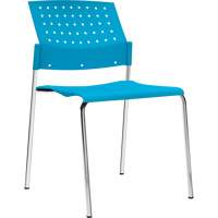 Armless Stacking Chairs, Plastic, 33" High, 300 lbs. Capacity, Blue OP931 | Caster Town