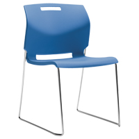 Chair, Plastic, 32-1/2" High, 300 lbs. Capacity, Blue OP934 | Caster Town