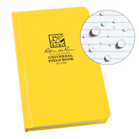 Bound Book, Hard Cover, Yellow, 160 Pages, 4-5/8" W x 7-1/4" L OQ360 | Caster Town