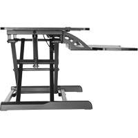 Goya™ Sit-Stand Workstation, Desktop Unit, 22" H x 31-1/2" W x 24" D, Black OQ763 | Caster Town