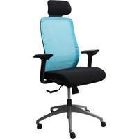 Era™ Series Adjustable Office Chair with Headrest, Fabric/Mesh, Blue, 250 lbs. Capacity OQ970 | Caster Town