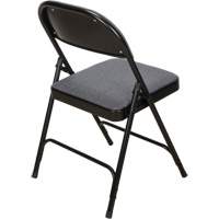 Deluxe Fabric Padded Folding Chair, Steel, Grey, 300 lbs. Weight Capacity OR434 | Caster Town
