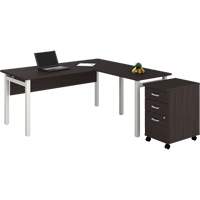 Newland "L" Shaped Desk with Pedestal OR447 | Caster Town