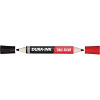 Markal<sup>®</sup> Dura-Ink<sup>®</sup> Dual Colour Permanent Ink Marker, Bullet, Black/Red OR463 | Caster Town