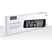 Ultra-Wide Clock with Atomic Accuracy, Digital, Battery Operated, Black OR487 | Caster Town