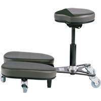 STAG4 Adjustable Kneeling Chair, Vinyl, Black/Grey OR511 | Caster Town