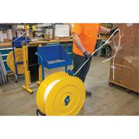 Strapping Dispenser, Polyester/Steel/Polypropylene Straps, 16"/8" Core Dia., 3"/8"/6" Roll Width PE555 | Caster Town