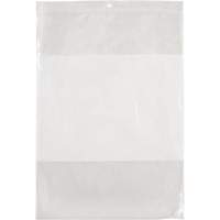 White Block Poly Bags, Reclosable, 12" x 9", 2 mils PF951 | Caster Town