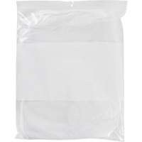 White Block Poly Bags, Reclosable, 15" x 12", 2 mils PF963 | Caster Town