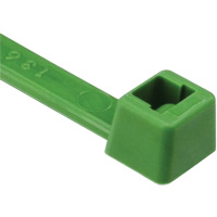 T Series Cable Ties, 8" Long, 50 lbs. Tensile Strength, Green PG627 | Caster Town