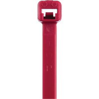 T Series Cable Ties, 8" Long, 50 lbs. Tensile Strength, Red PG629 | Caster Town