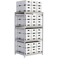 Wide Span Record Storage Shelving, Steel, 4 Shelves, 42" W x 32" D x 84" H RN013 | Caster Town