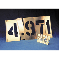 Gothic Brass Interlocking Stencils - Individual Letters & Numbers, Number, 6" SF326 | Caster Town
