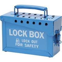 Portable Metal Lock Box, Blue SAC281 | Caster Town