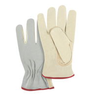 Split Back Driver's Gloves, Small, Grain Cowhide Palm SAJ651 | Caster Town