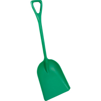 Safety Shovels - Hygienic Shovels (One-Piece), 14" x 17" Blade, 42" Length, Plastic, Green SAL463 | Caster Town