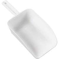 Large Hand Scoop, Plastic, White, 82 oz. SAL494 | Caster Town
