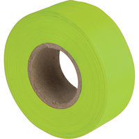 Flagging Tape, 1.1875" W x 150' L, Fluorescent Lime SAM828 | Caster Town