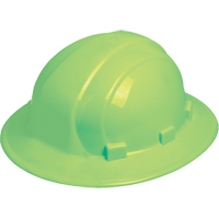 ERB Omega II Full Brim Safety Caps CSA Type 1, Ratchet Suspension, High Visibility Lime Green SAX871 | Caster Town