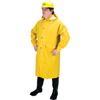 RZ200 Long Rain Coat, Polyester, Small, Yellow SEH085 | Caster Town