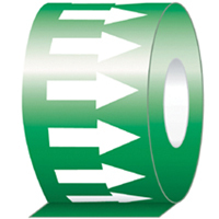 Directional Flow Arrow Tapes, 108', White on Green SAZ984 | Caster Town