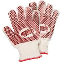Red Brick<sup>®</sup> Reversible Terrycloth Gloves, Cotton, Double Sided, 10 Gauge, Small SCG882 | Caster Town