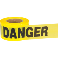 "Danger" Barricade Tape, Bilingual, 3" W x 1000' L, 1.5 mils, Black on Yellow SDS739 | Caster Town