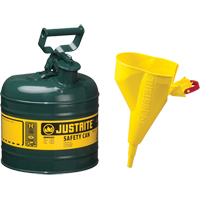 Safety Cans, Type I, Steel, 2 US gal., Green, FM Approved/UL/ULC Listed SEA246 | Caster Town