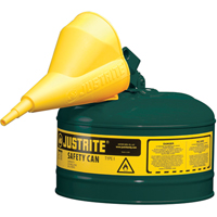Safety Cans, Type I, Steel, 2.5 US gal., Green, FM Approved/UL/ULC Listed SEA249 | Caster Town
