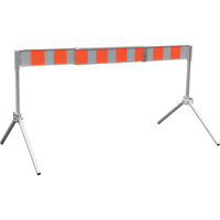 Street Barricade, A-Frame, 6' L x 5-1/2" H, Orange/White SED889 | Caster Town