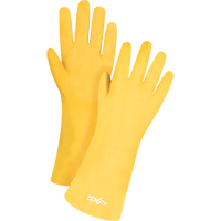 Rough-Finish Chemical-Resistant Gloves, Size 9, 14" L, PVC, Interlock Inner Lining, 47-mil SEE798 | Caster Town