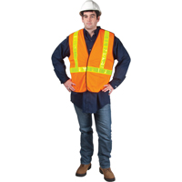 5-Point Tear-Away Traffic Safety Vest, High Visibility Orange, Medium, Polyester, CSA Z96 Class 2 - Level 2 SEF097 | Caster Town