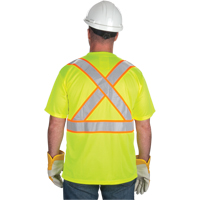 CSA Compliant T-Shirt, Polyester, Medium, High Visibility Lime-Yellow SEF109 | Caster Town