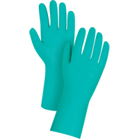 Premium Diamond-Grip Chemical-Resistant Gloves, Size Small/7, 13" L, Nitrile, 11-mil SEF222 | Caster Town