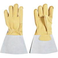 Lineman's Glove, Large, Grain Cowhide Palm SEH743 | Caster Town