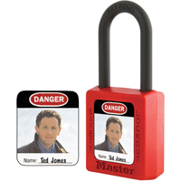 Zenex™ Thermoplastic Photo Padlock Identification Labels SEJ530 | Caster Town