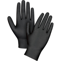Heavyweight Tactile Grip Examination Gloves, 2X-Large, Nitrile, 8-mil, Powder-Free, Black SEK265 | Caster Town
