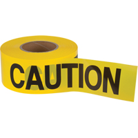 "Caution" Barricade Tape, English, 3" W x 1000' L, 1.5 mils, Black on Yellow SEK397 | Caster Town