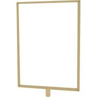 Sign Frame for Portable Post, Polished Brass SG035 | Caster Town