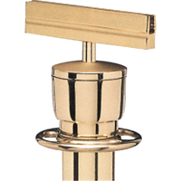 Sign Bracket for Portable Post, Polished Brass SG047 | Caster Town