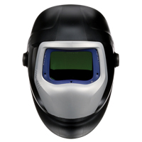 Speedglas™ 9100 Welding Helmet & Auto-Darkening Filter 9100XXi, 4.2" L x 2.8" W View Area, 5/8 - 13 Shade Range, Black/Silver SGC239 | Caster Town