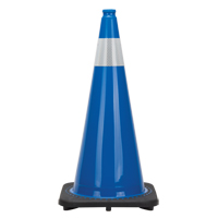 Premium Traffic Cone, 28", Blue, 4" Reflective Collar(s) SGD694 | Caster Town