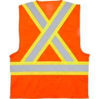 Traffic Safety Vest, High Visibility Orange, Large, Polyester, CSA Z96 Class 2 - Level 2 SGI274 | Caster Town