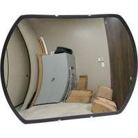 Roundtangular Convex Mirror with Bracket, 12" H x 18" W, Indoor/Outdoor SGI561 | Caster Town