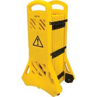 Portable Mobile Barrier, 40" H x 13' L, Yellow SGO660 | Caster Town