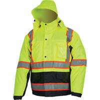 Insulated High Visibility Jacket, Polyester/Polyurethane, High Visibility Lime-Yellow, Small SGO747 | Caster Town